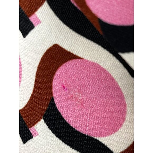 Exquise Retro Pattern Button-Up Collared Shirt Pink Black Geometric Design XL - Picture 9 of 11